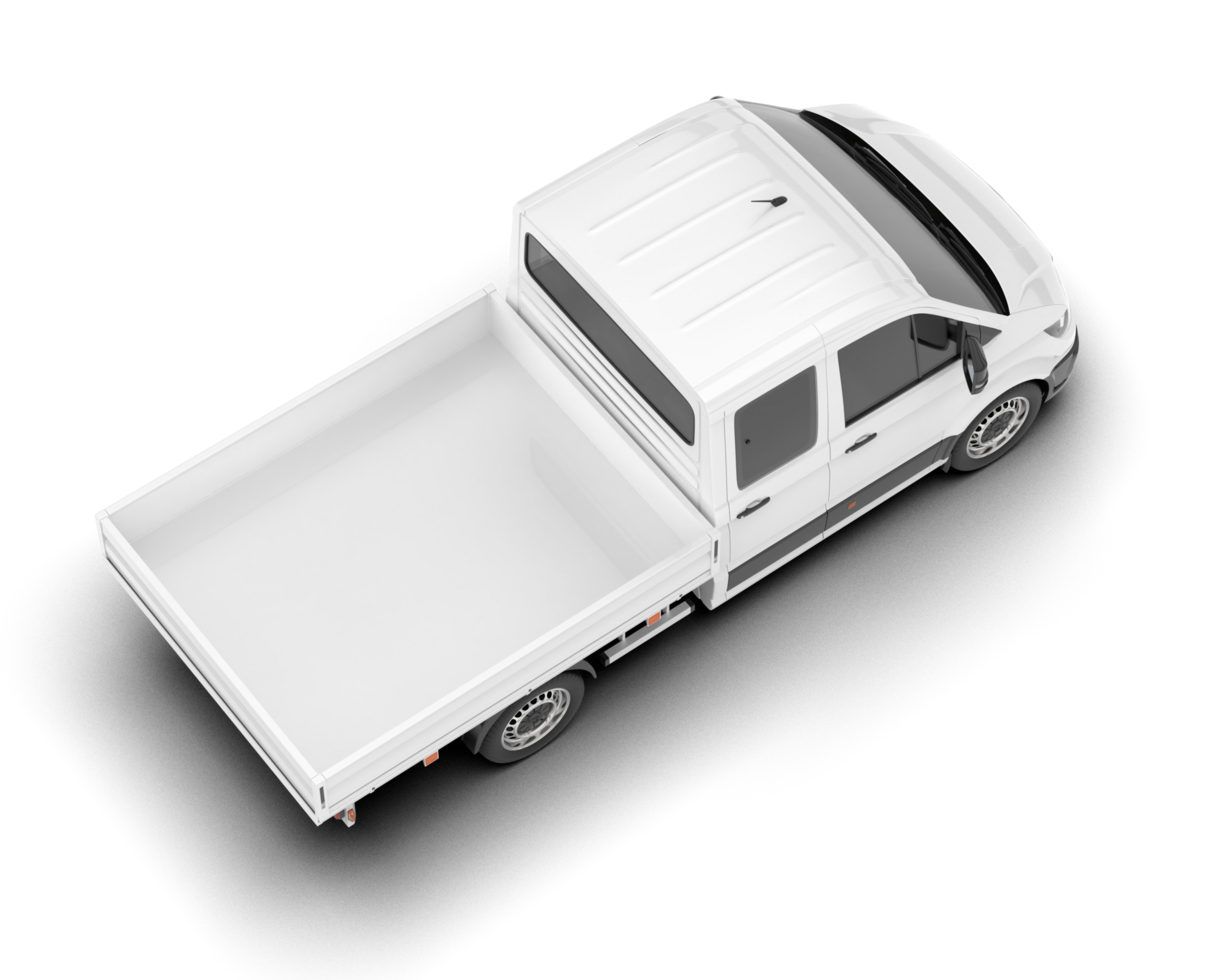 White van on transparent background. 3d rendering - illustration png