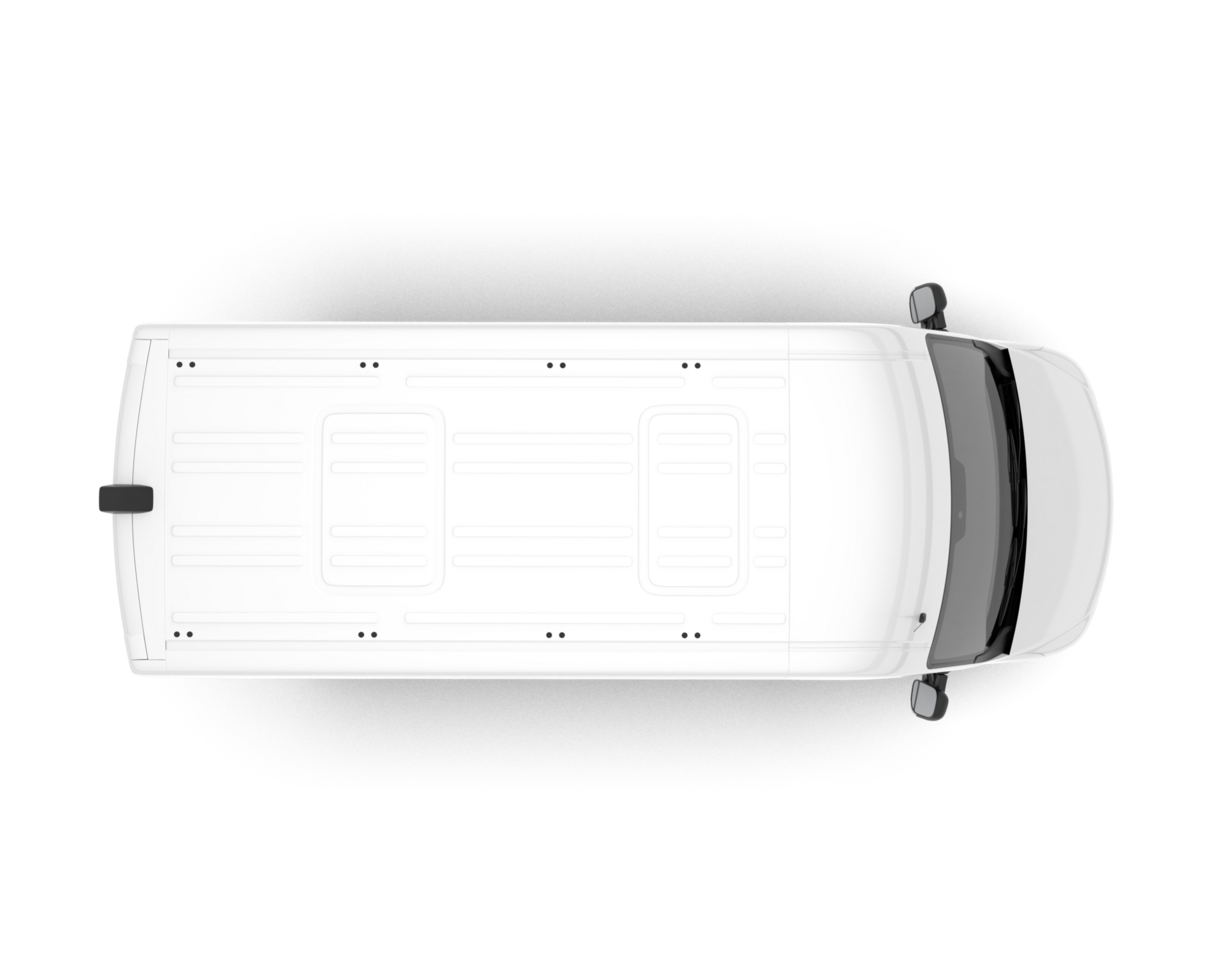White van on transparent background. 3d rendering - illustration png
