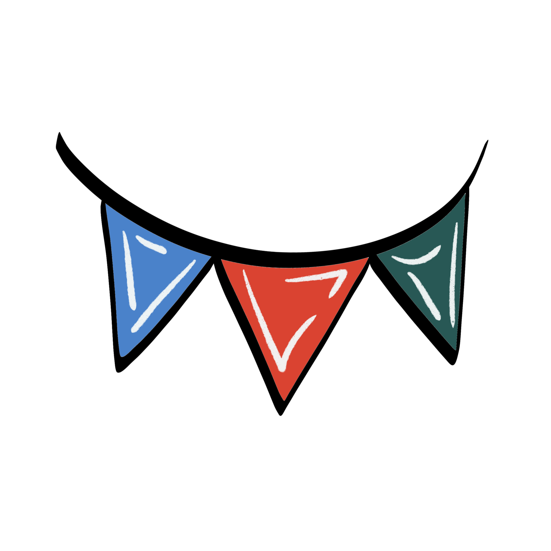 Multicolored festive flagsgarland. 25312745 PNG