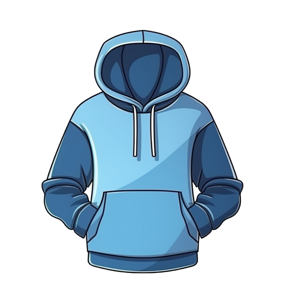 bleu sweat à capuche sweat-shirt génératif ai png