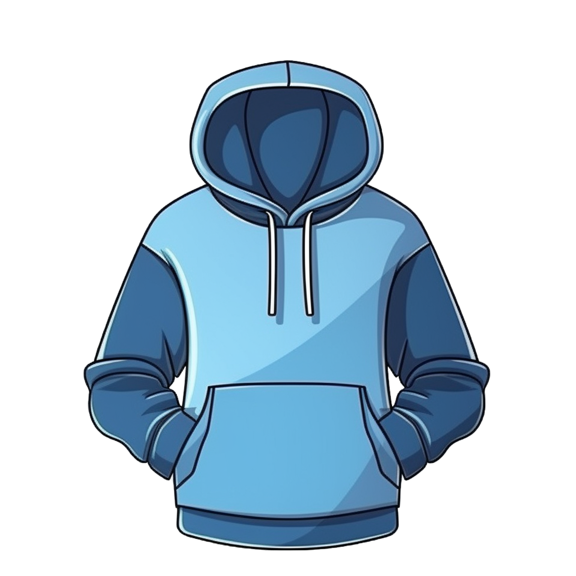 Blue hoodie sweatshirt Generative Ai 25312782 PNG