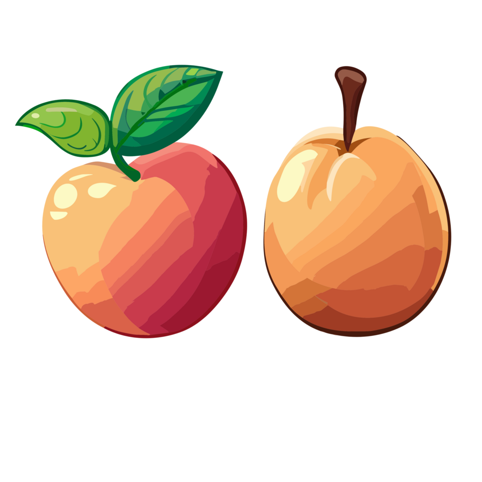 Peach transparent background ,AI Generative png