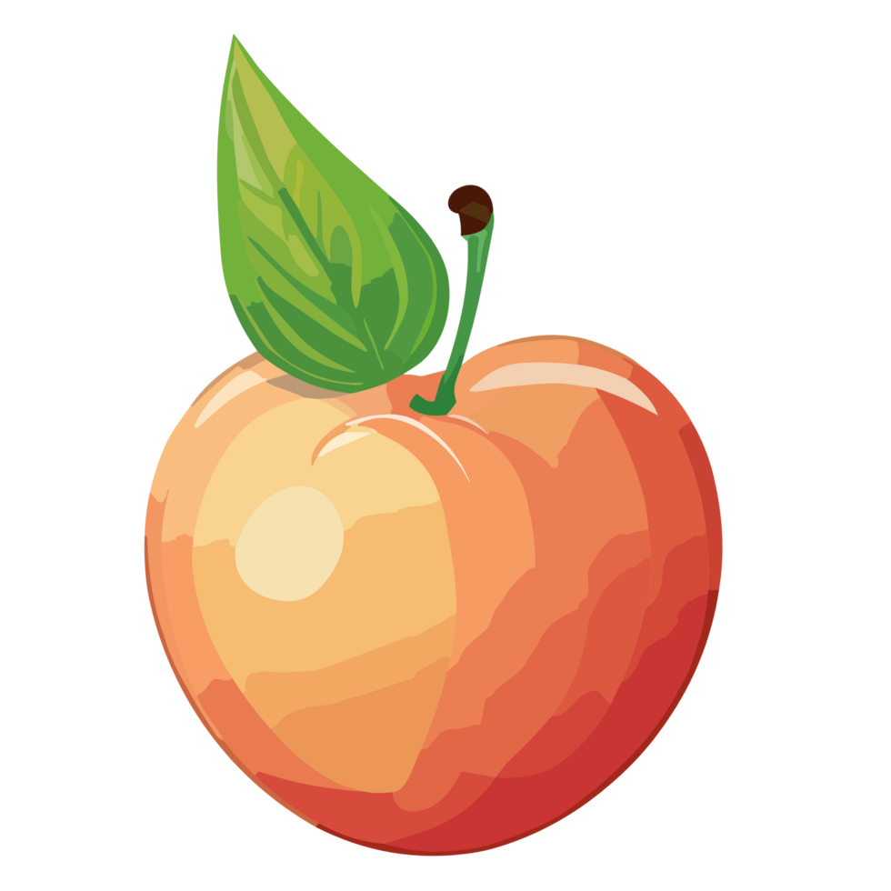 Peach transparent background ,AI Generative png