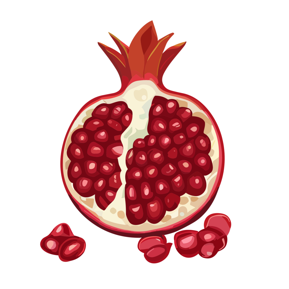 Pomegranate transparent background,AI Generative png