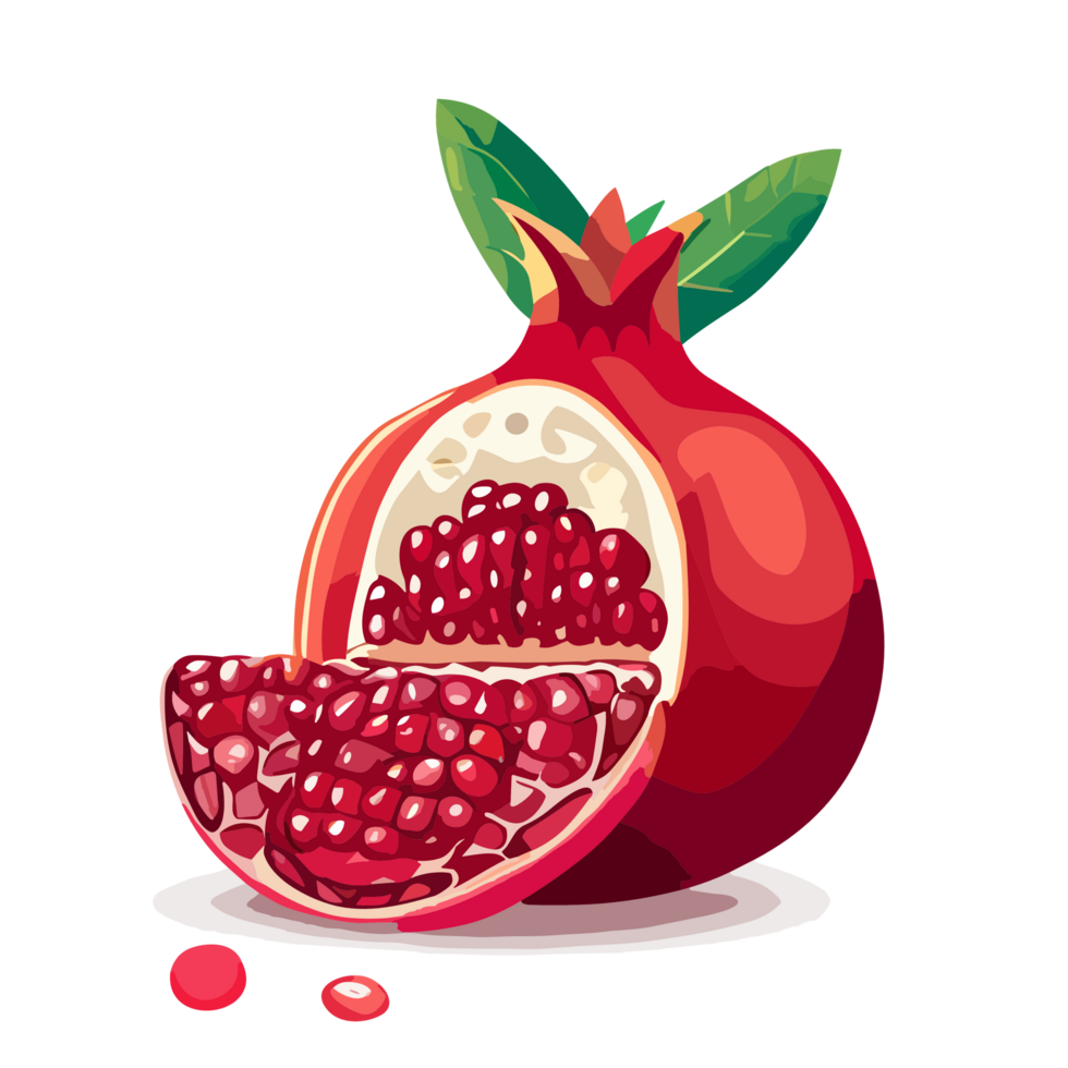 Granatapfel transparent Hintergrund, ai generativ png