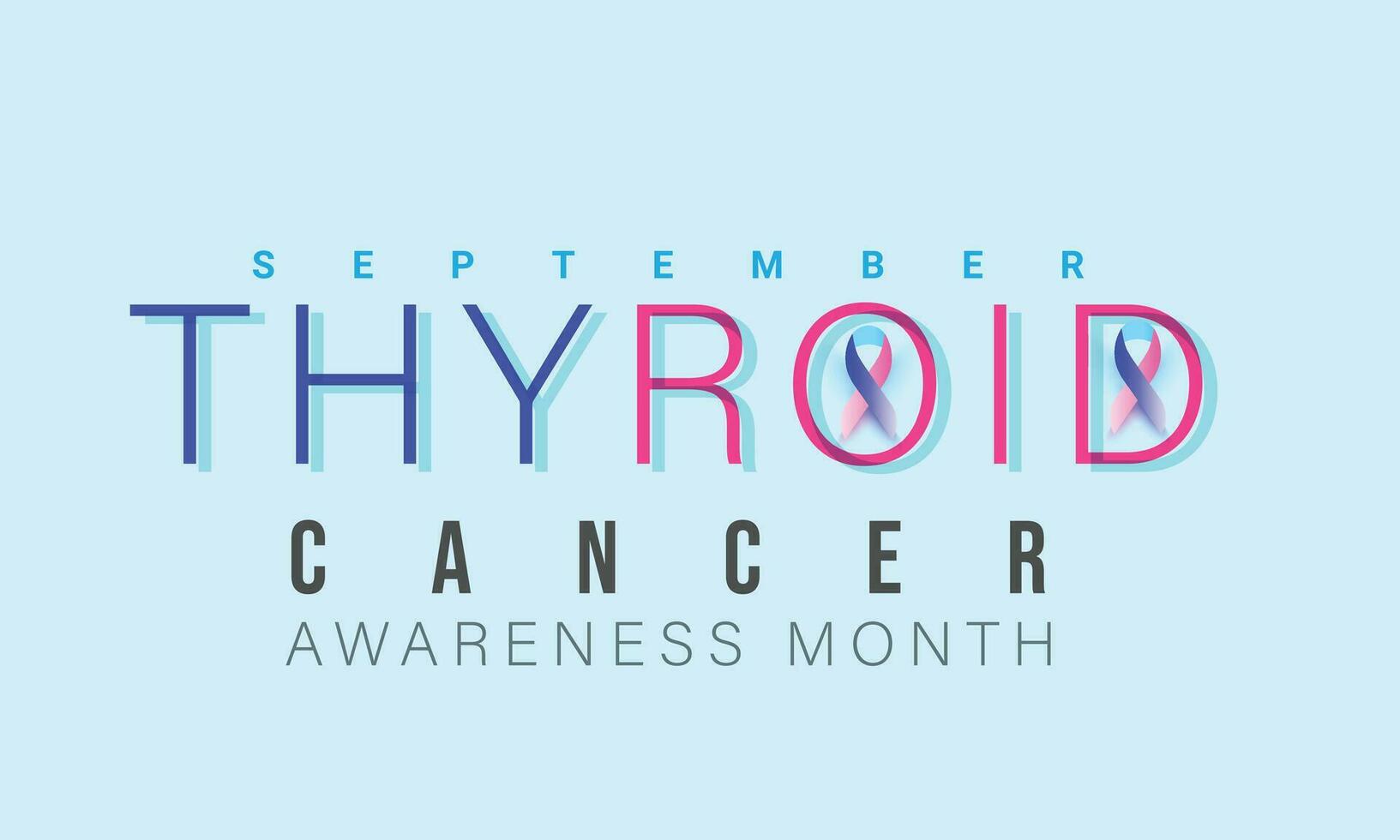 Thyroid Cancer awareness month. background, banner, card, poster, template. Vector illustration.