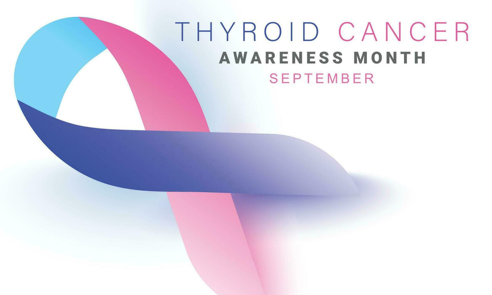 Thyroid Cancer awareness month. background, banner, card, poster, template. Vector illustration.