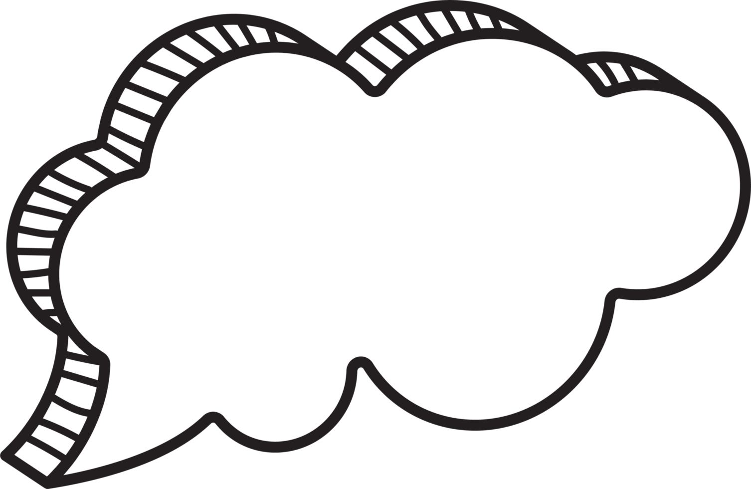 bubble speech comic empty doodle hand drawn png