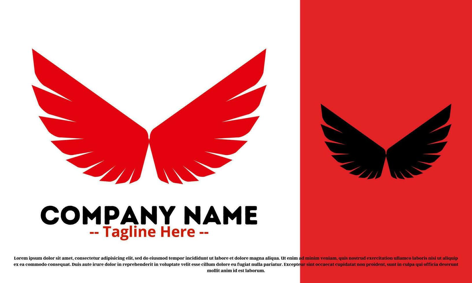 Wings logo design vector illustration