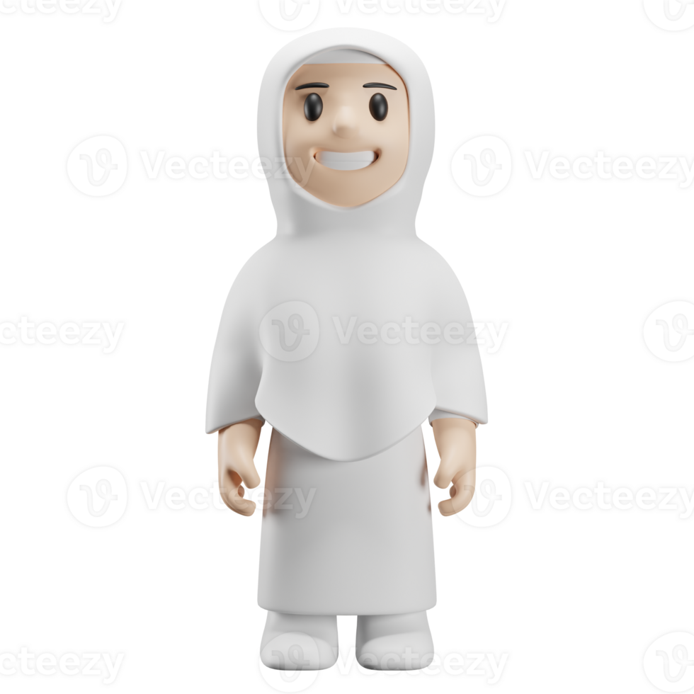 3D female character of hajj png