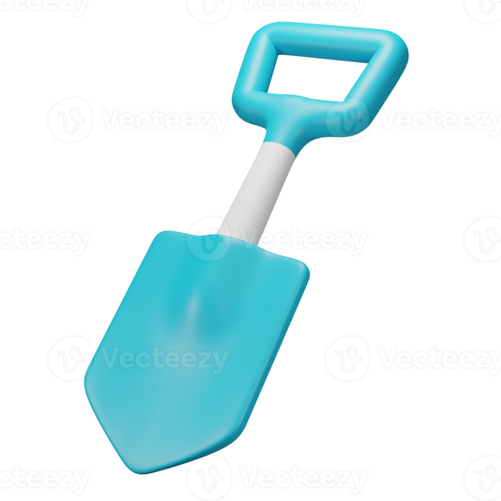 3D render shovel png