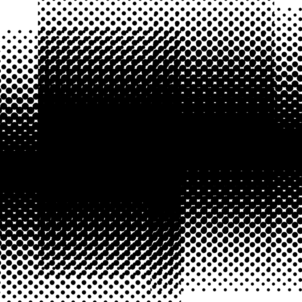 Vertical gradient halftone dots background. Pop art template, texture. Halftone effect. png