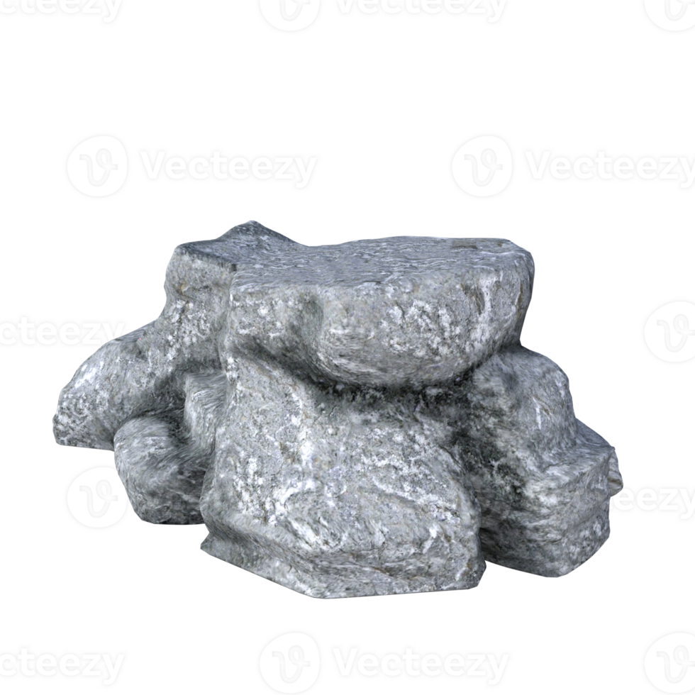 Stone rock isolated 3d png