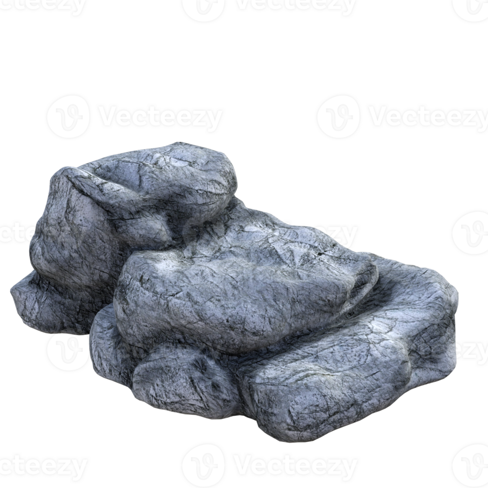 Stone rock isolated 3d png