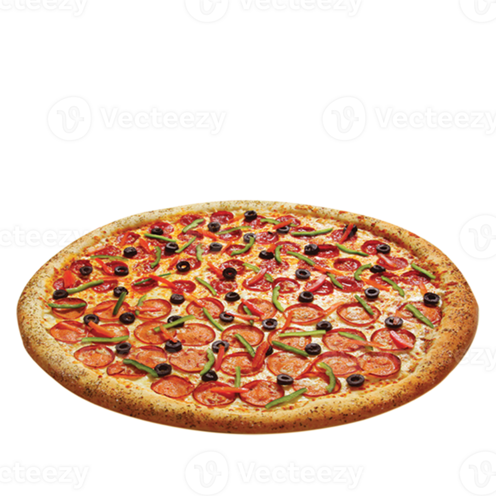 brega calabresa pizza com assado tomate molho png