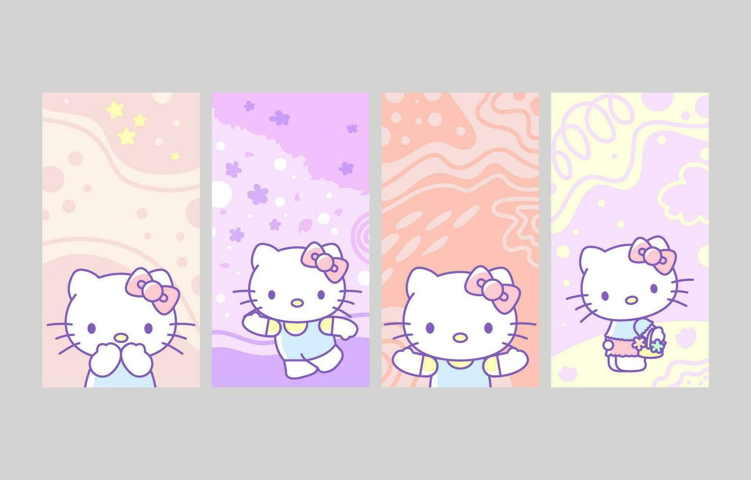 Cute Cat Social Media Story vector