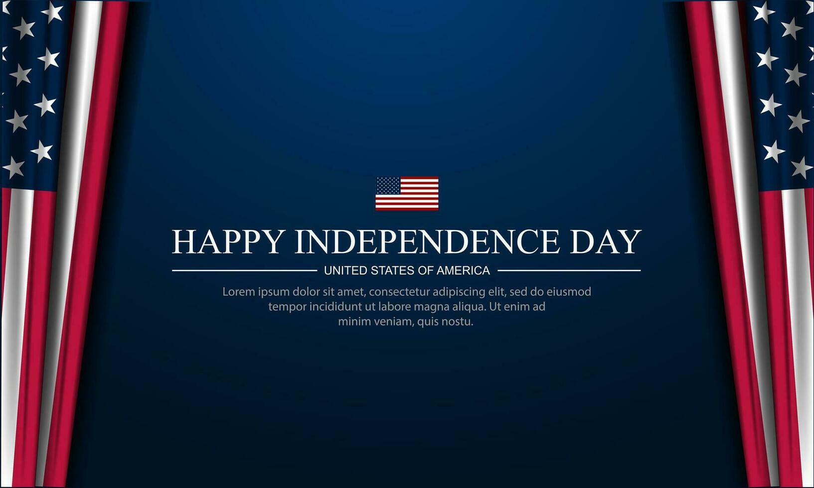 Happy Fourth of July Independence day USA Background Design vector