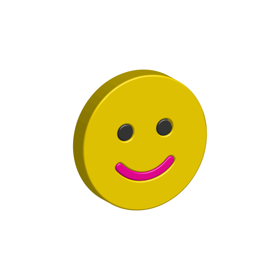 Face Smile 3D Icon Transparent png