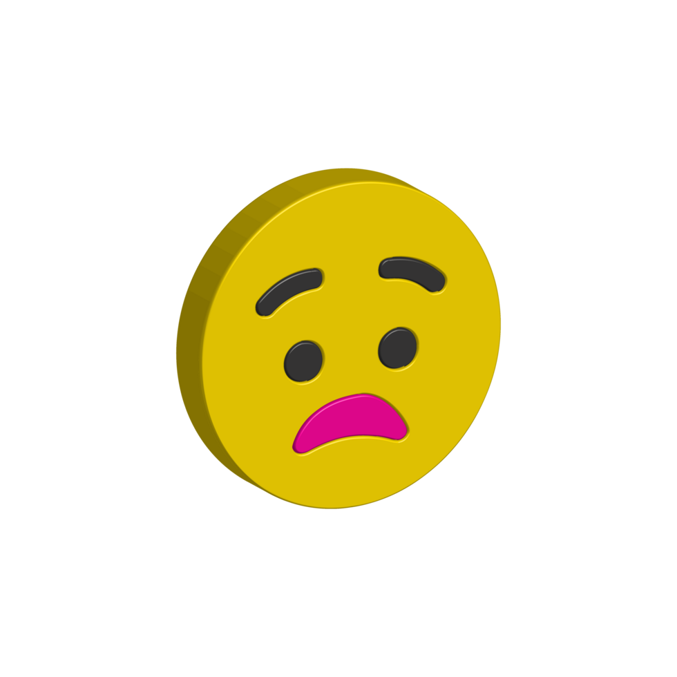 Face Worried 3D Icon Transparent png