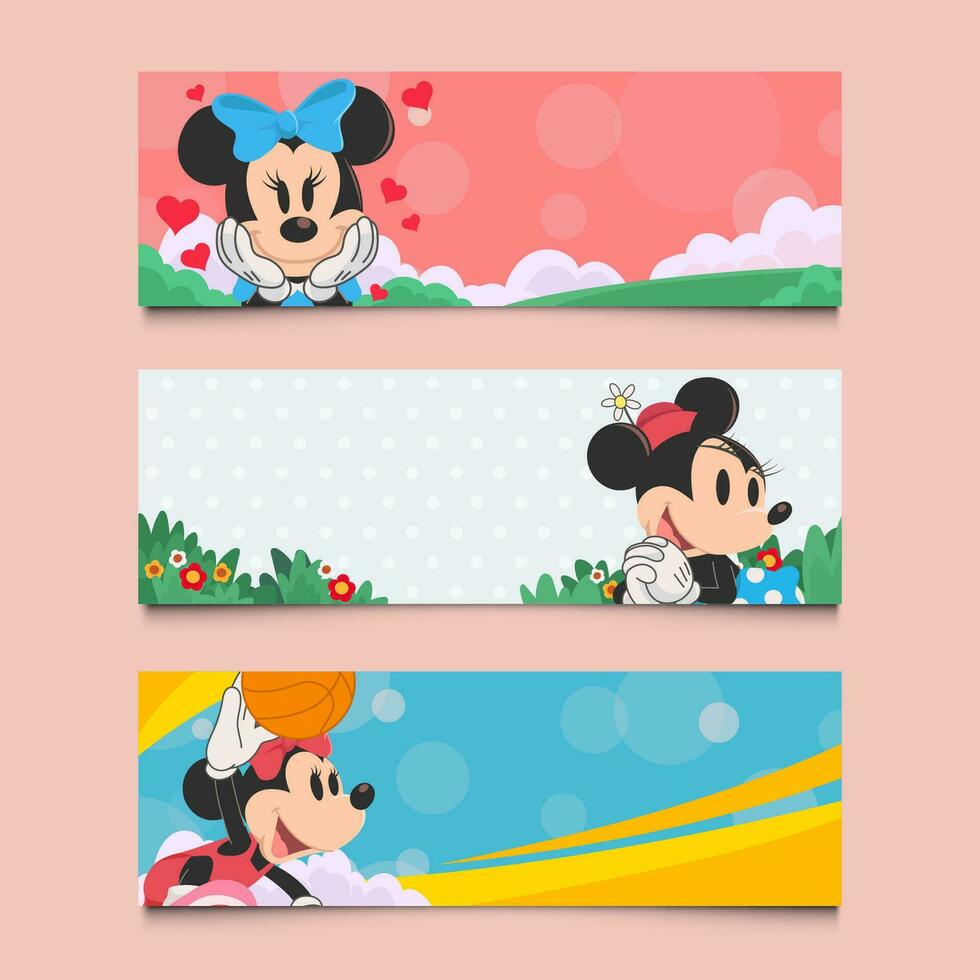 Story of Mouse Horizontal Banner vector