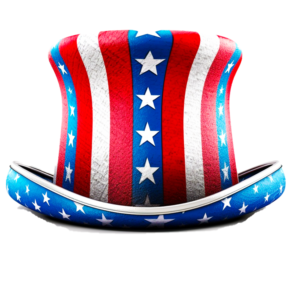 American hat uncle Sam.Hand Generative Ai png