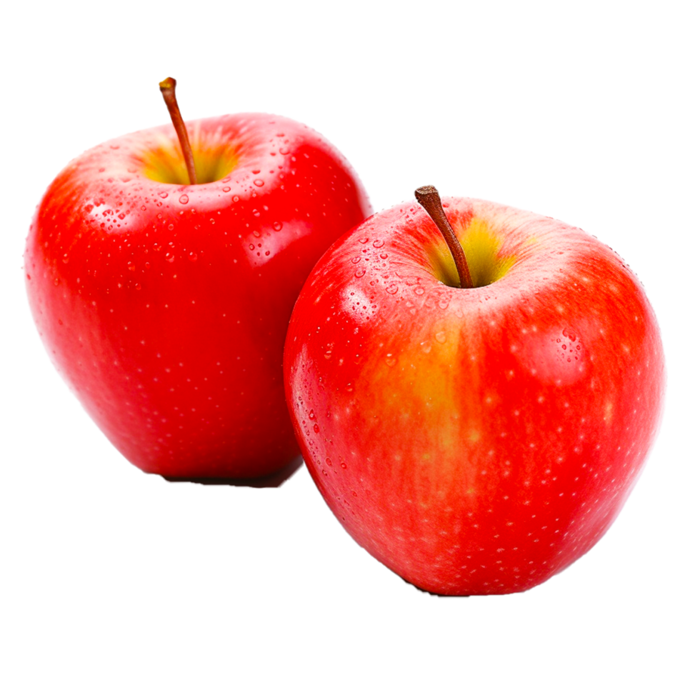 Two Red Ripe Apples Generative Ai png