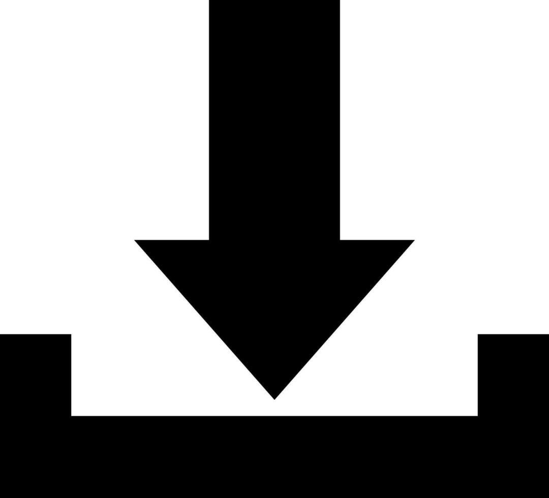 Black download icon on white background. 25313851 Vector Art at Vecteezy
