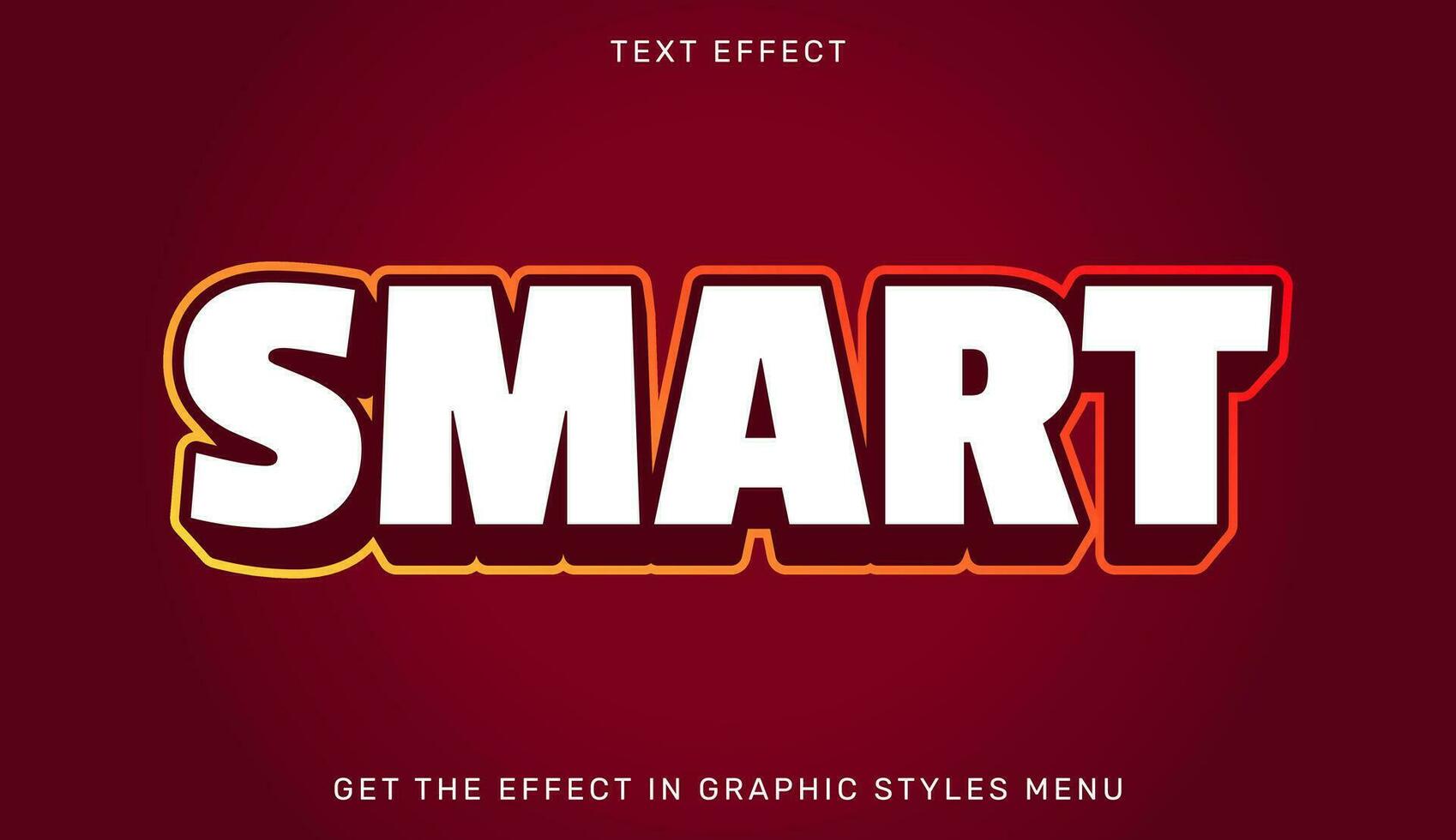 Smart editable text effect in 3d style. Text emblem for brand or business logo vector
