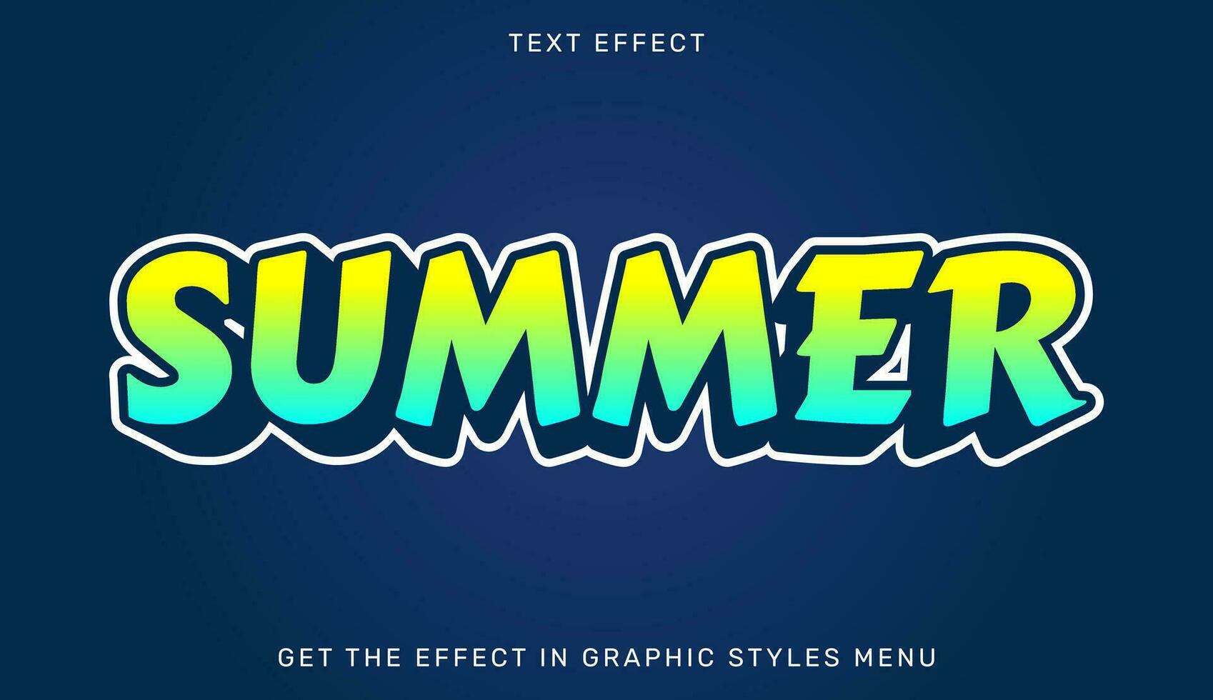 editable verano texto efecto en 3d estilo. texto emblema para marca o negocio logo vector