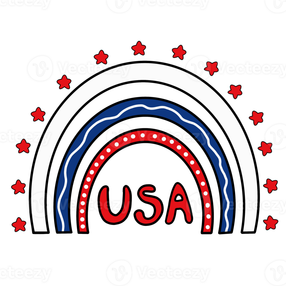 4th of July rainbow png