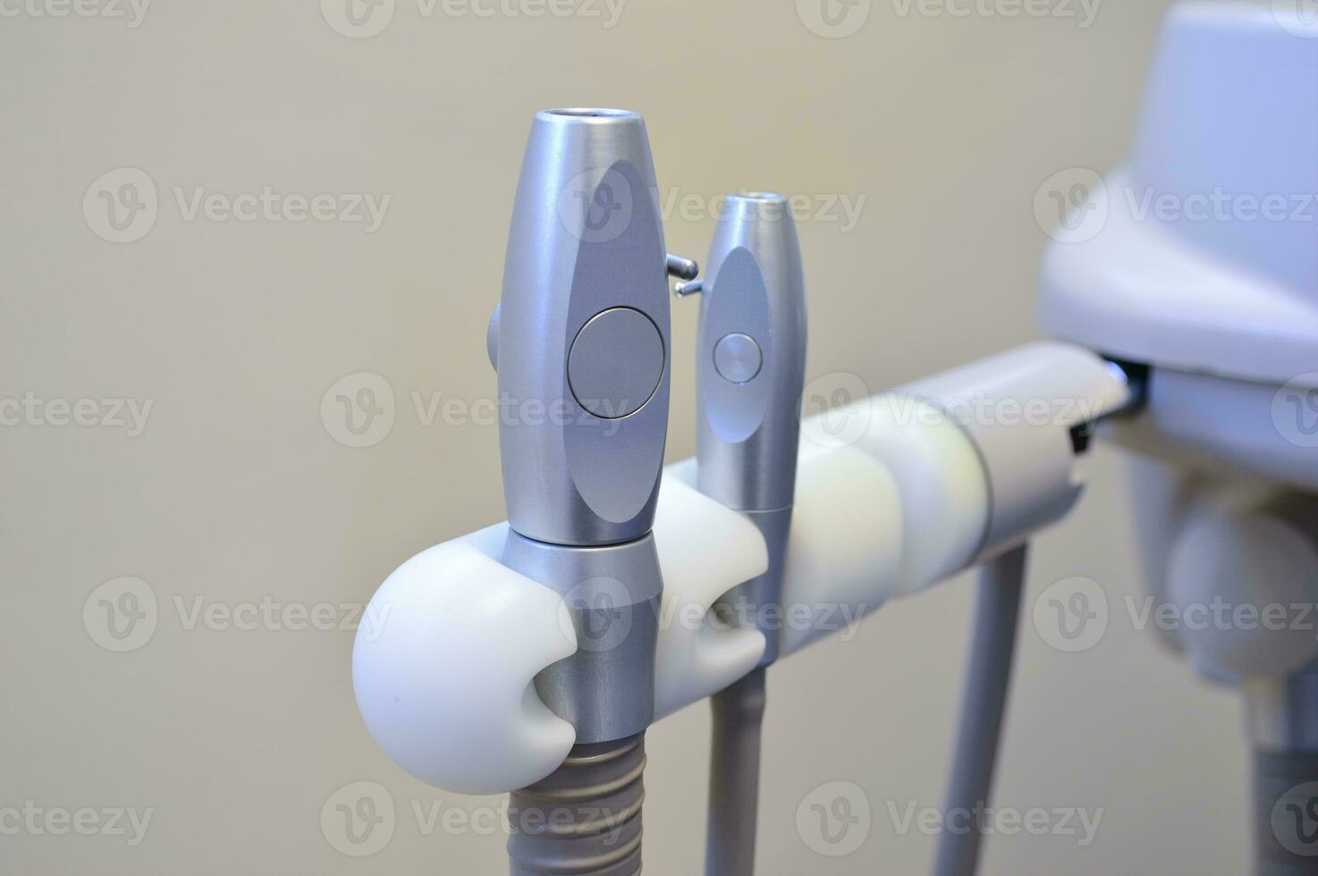 Dental instruments and tools in a dentists office photo