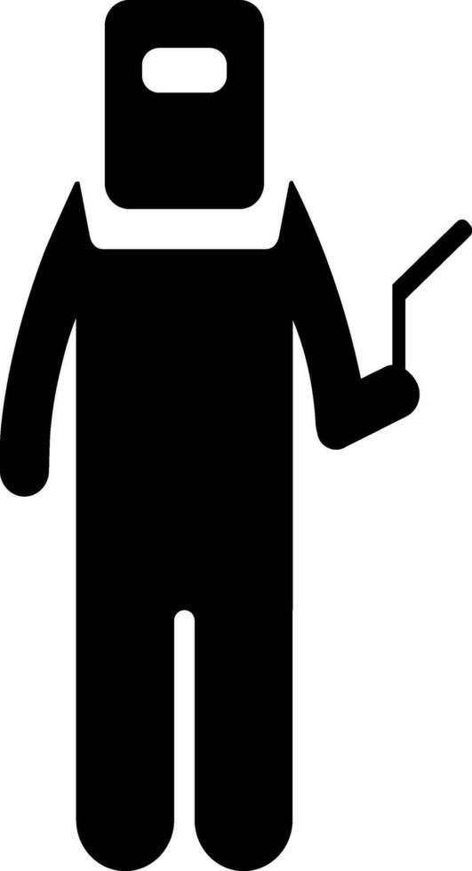 Character of welder man. vector