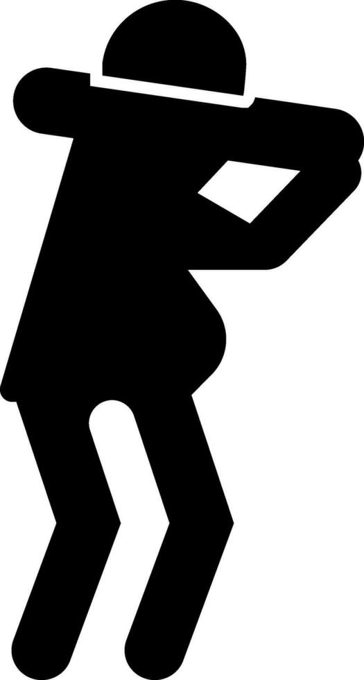 Character of faceless man carrying luggage. vector