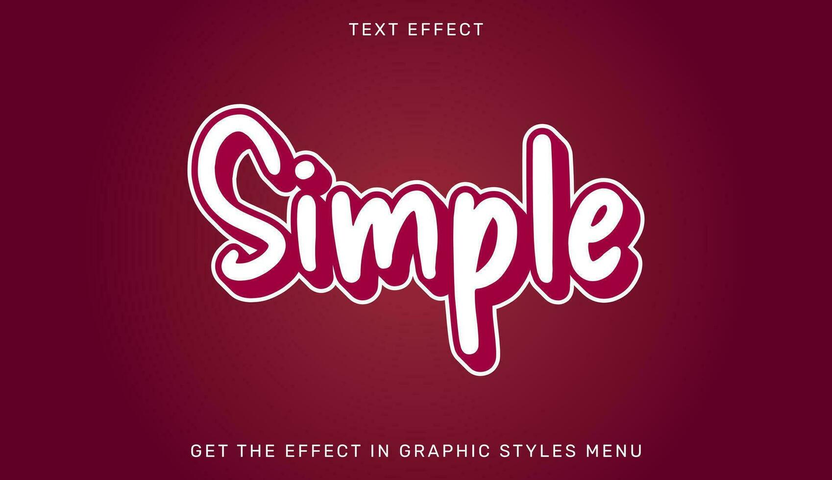 Simple editable text effect in 3d style. Text emblem for branding or business logo vector