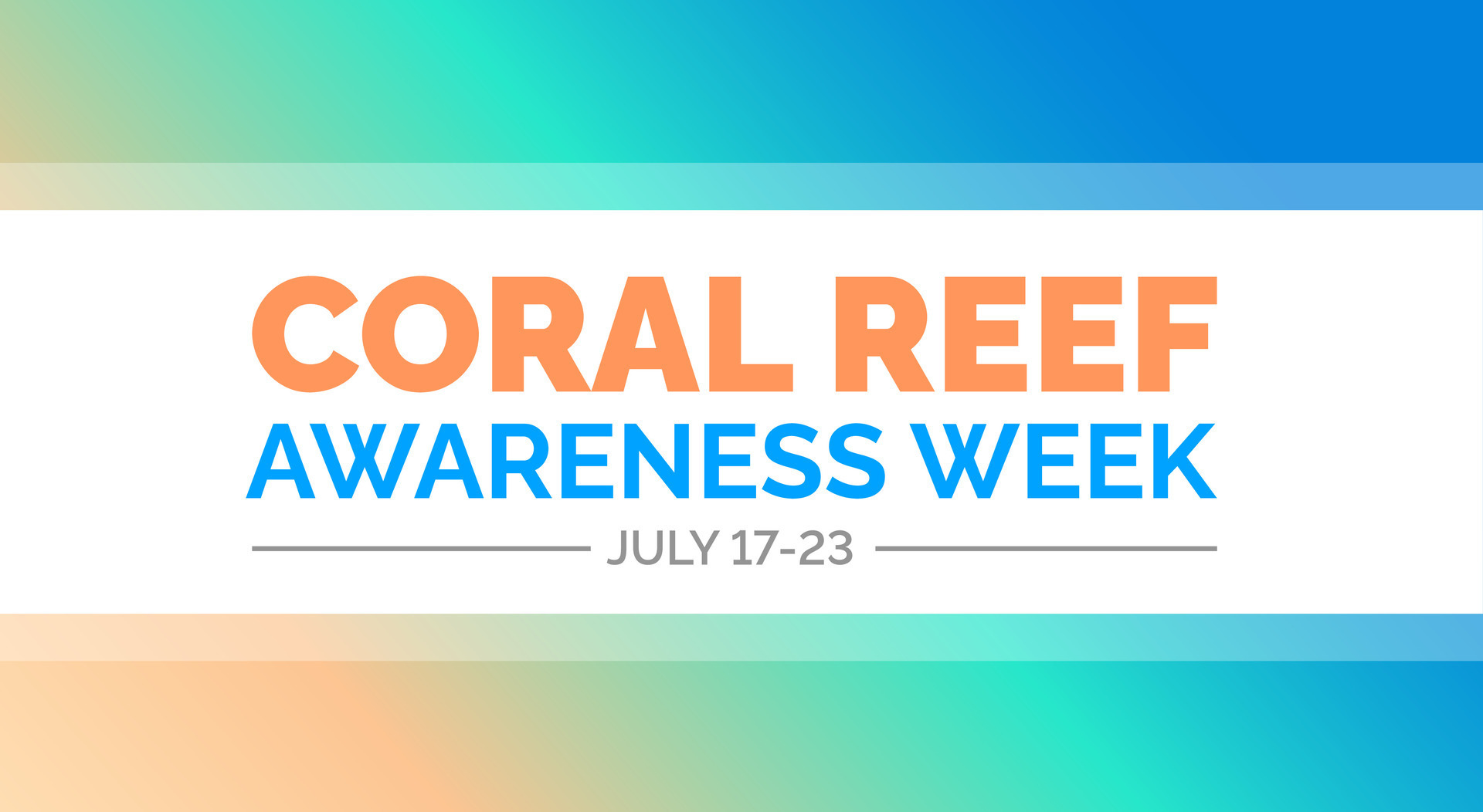 Coral Reef Awareness Week background, banner, poster and card design