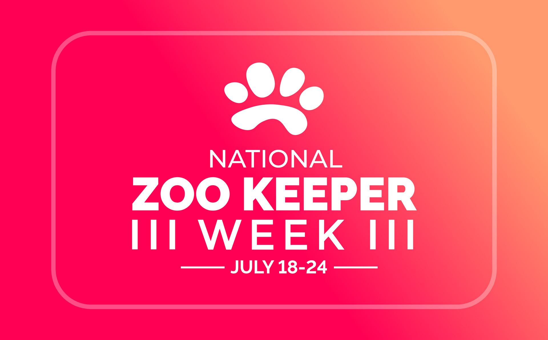 National Zoo Keeper Week background, banner, poster and card design