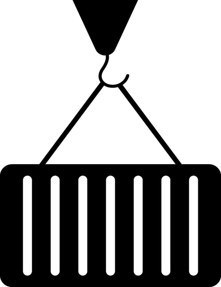 container with crane. vector