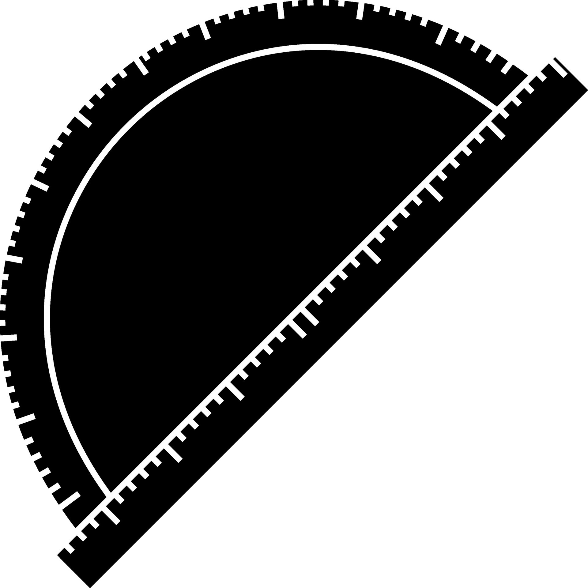 Black and white protractor in flat style. 25314943 Vector Art at Vecteezy