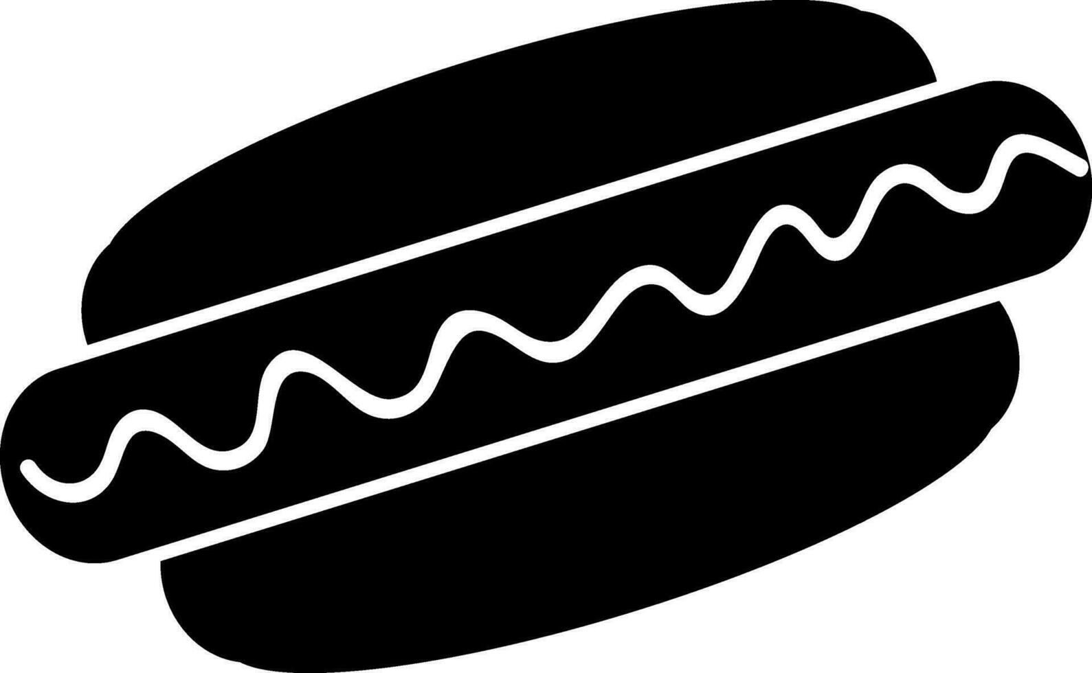 Flat style burger in Black and white color. vector