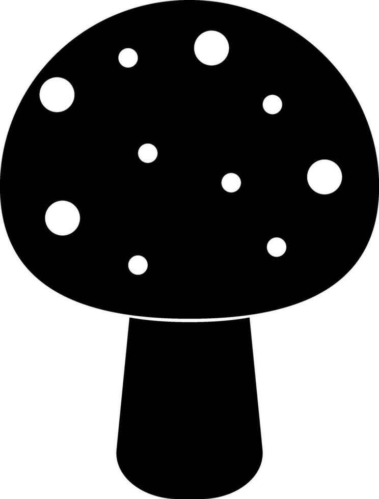 Illustration of a mushroom in Black and white color. vector