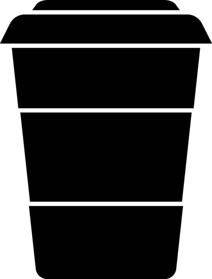 Isolated glass in black and white color. vector
