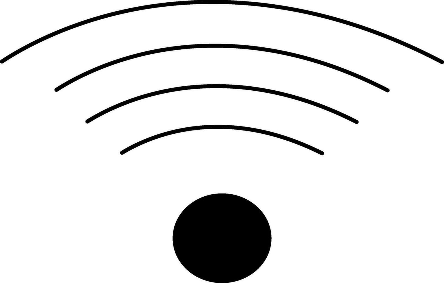 Black wireless sign on white background. vector