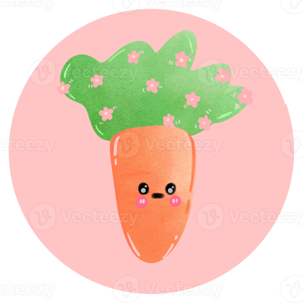 Minimal color flower and vegetable beautiful png