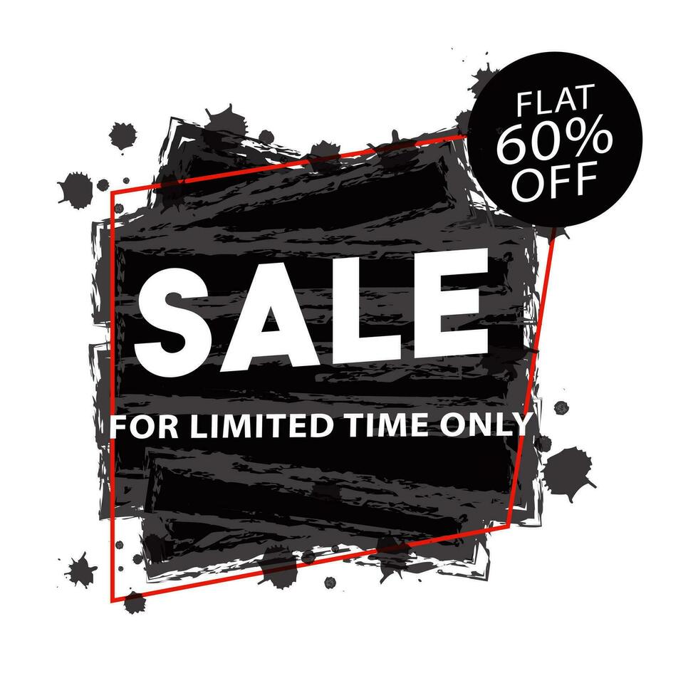 Flat off offer Sale For Limited Time Only text. vector