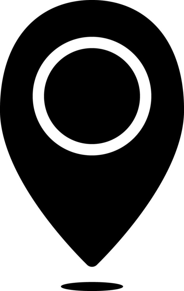 Isolated map pointer in flat style. vector