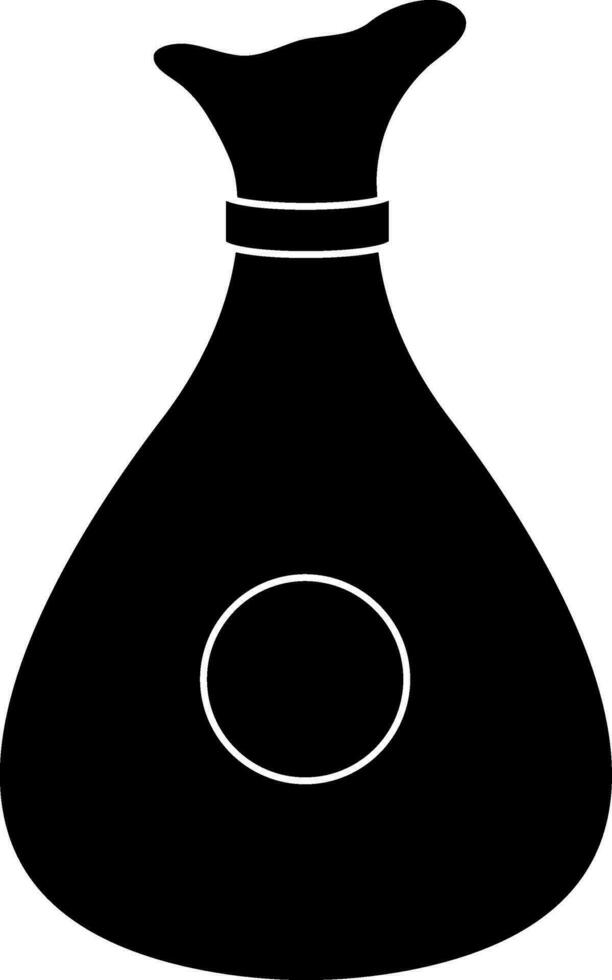 money bag in flat style. vector