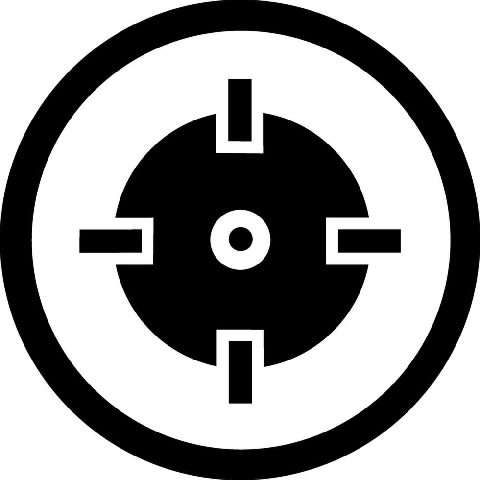 Four way direction around a circle icon, location finder. vector