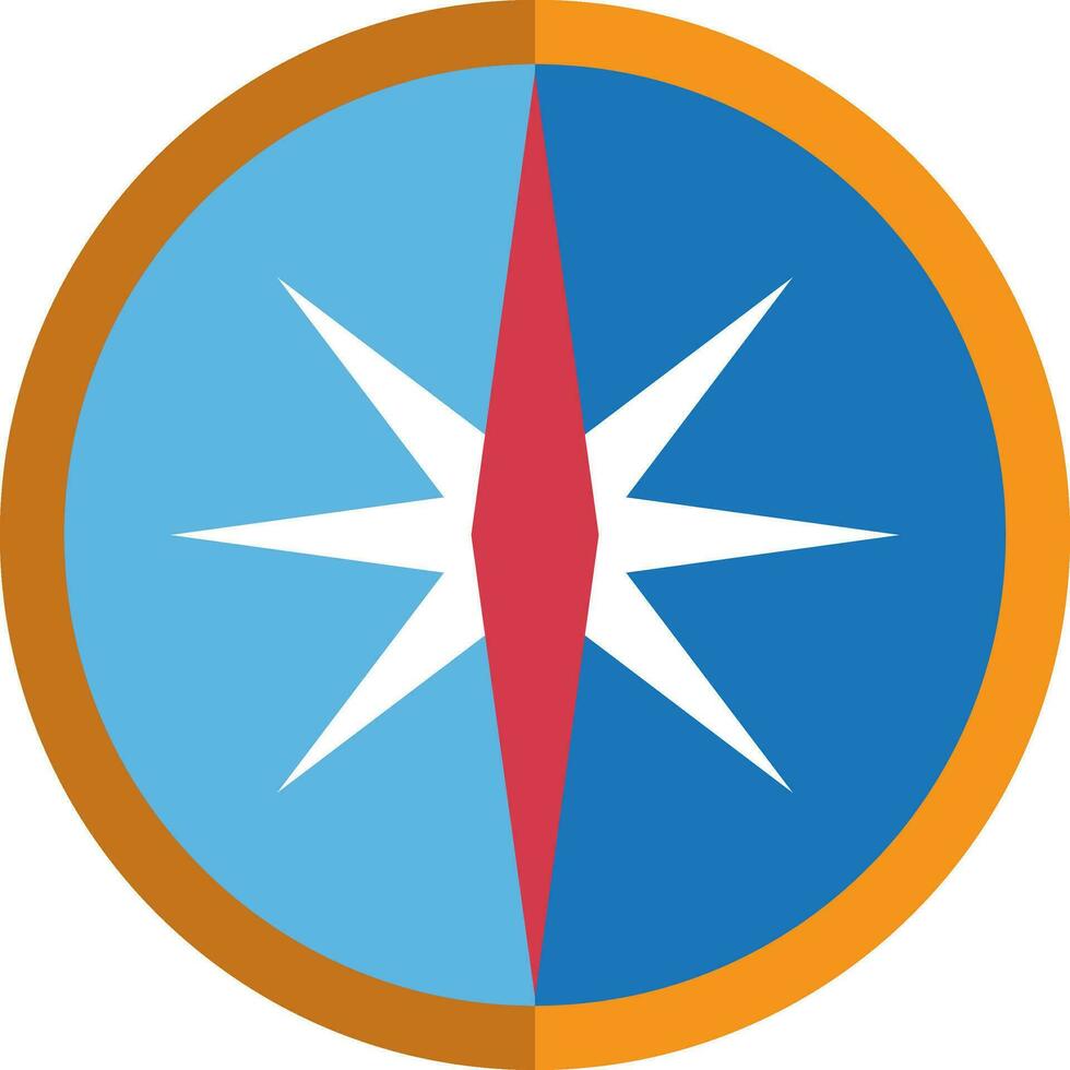 Vector compass sign or symbol.