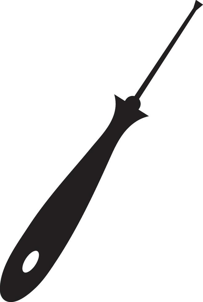 Screwdriver in black color. vector