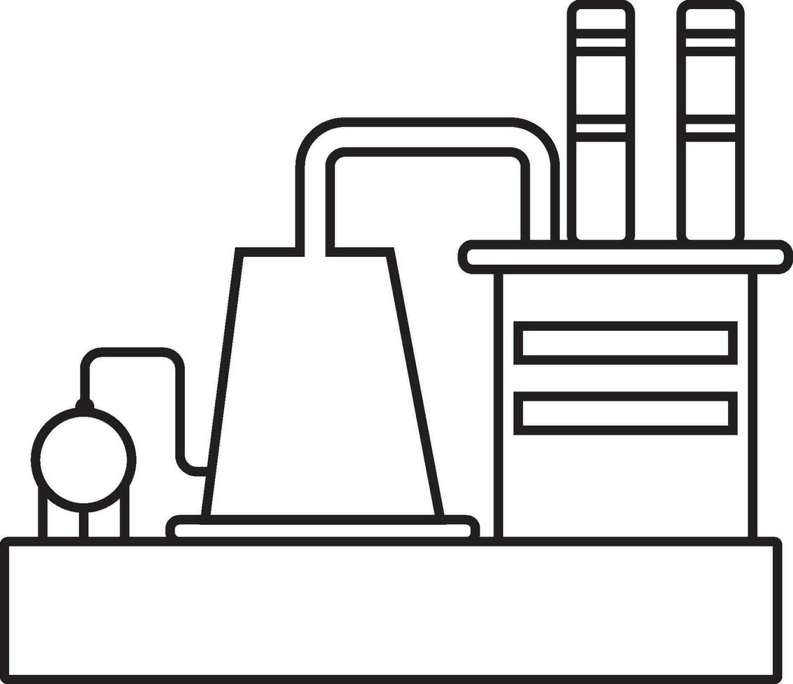 Sign or symbol Oil Refinery Machinery. vector